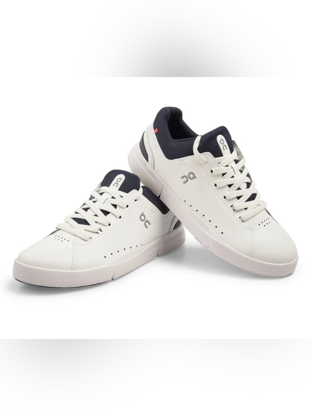 On Running Men's White and Midnight 
Sneakers Minimalist Design Size: 11